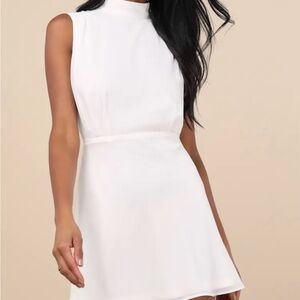 Lulu's White Sleeveless Mini Dress